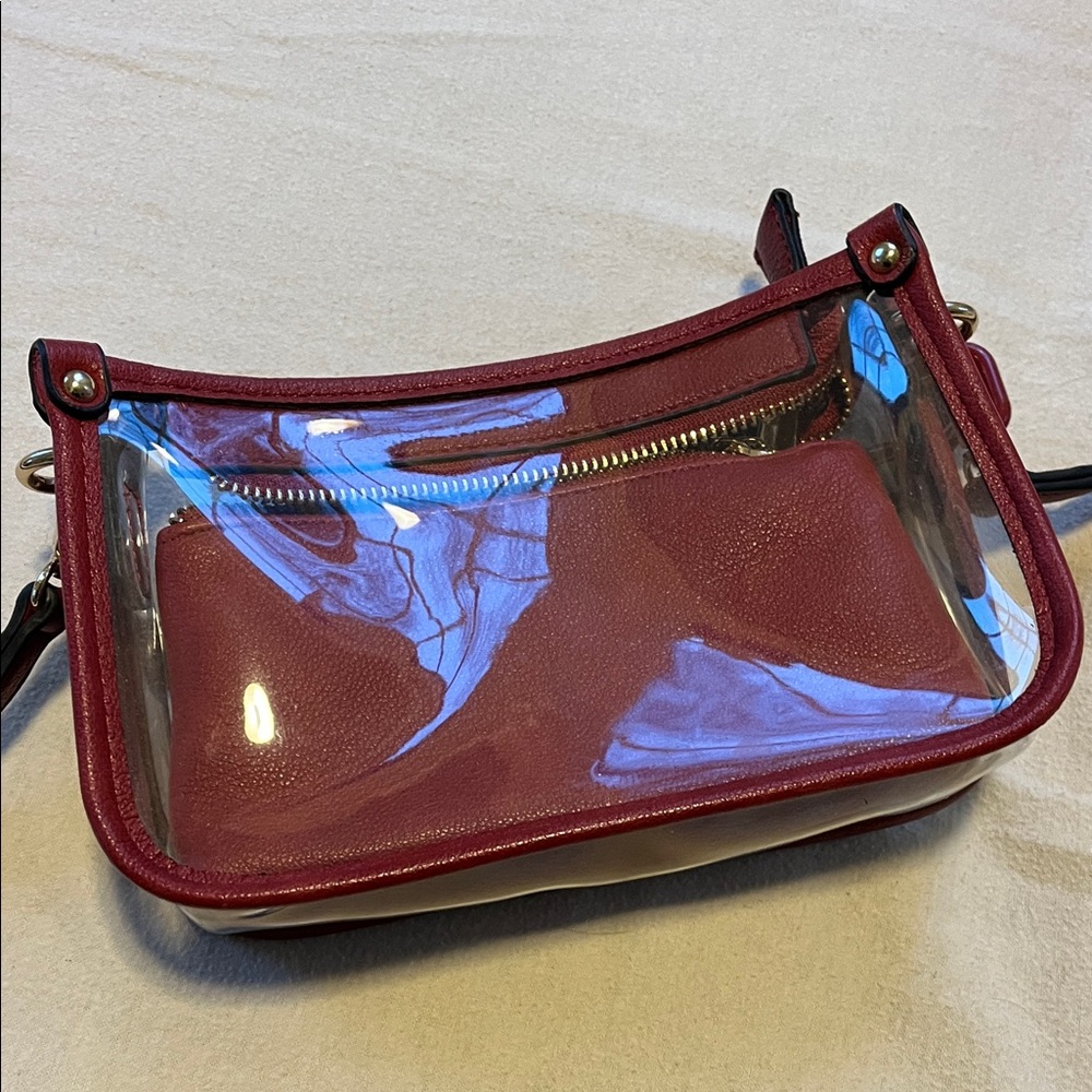 Jen & Co. transparent 4-piece Red Crossbody Bag